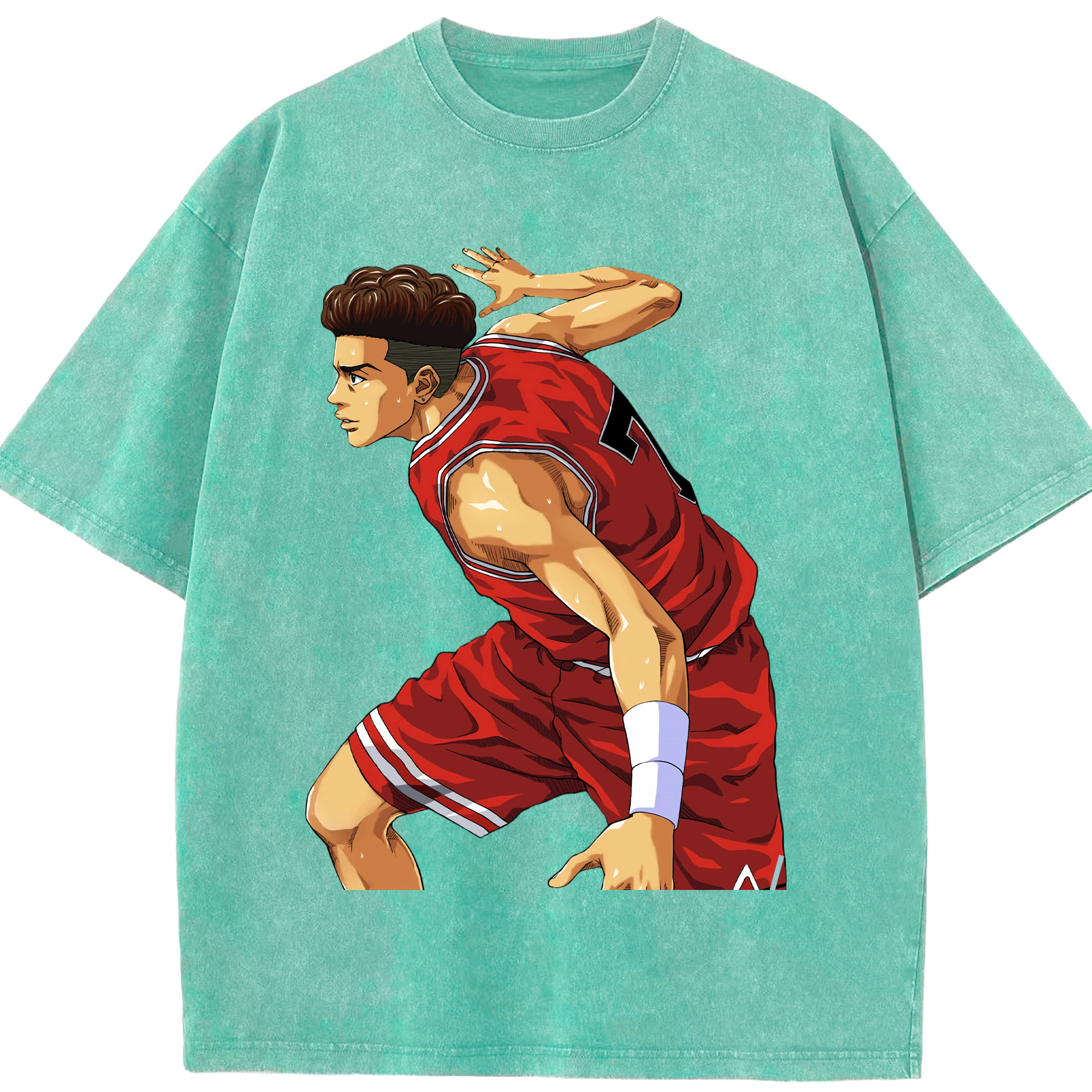 （画像用） SLAM DUNK／スラムダンク 綿100% ヴィンテージ風 半袖Tシャツ（フロントプリント）